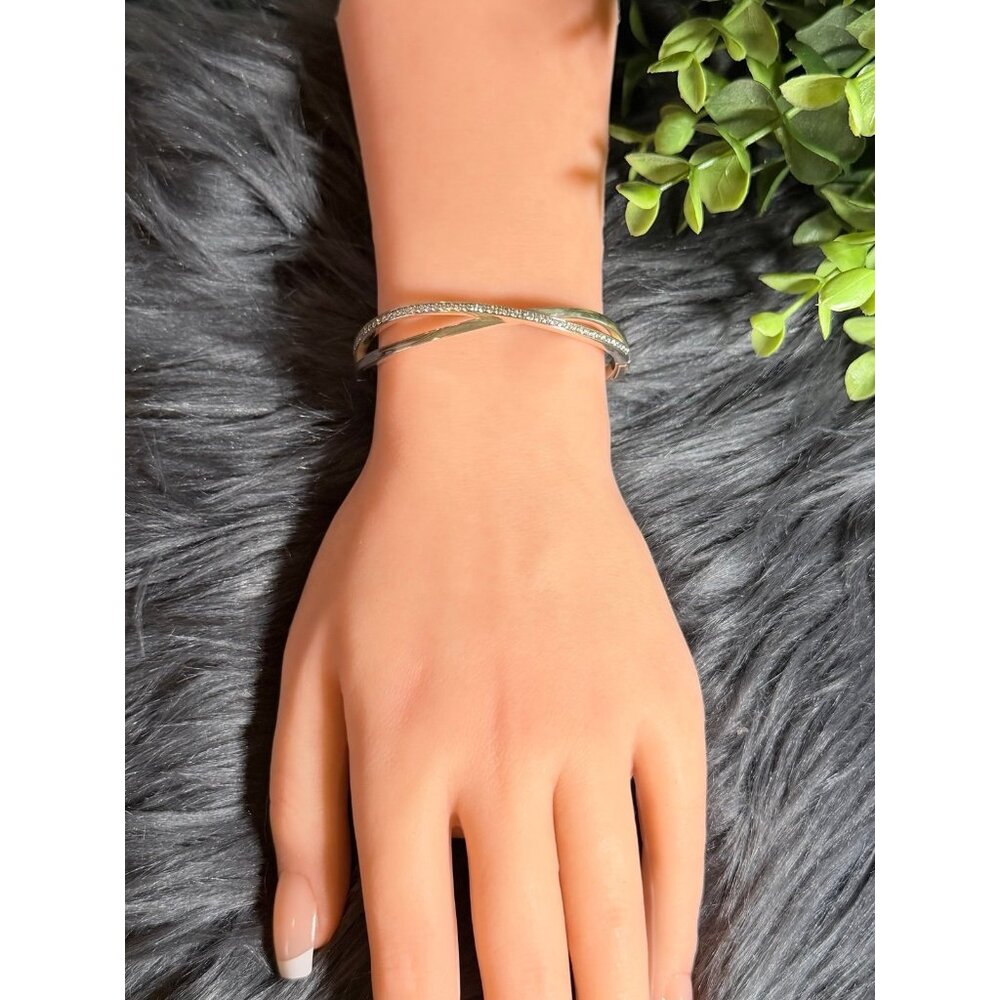 Pandora Clear Cz Entwined Bangle - Picture 6 of 8